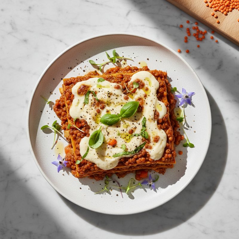 Linsen-Lasagne