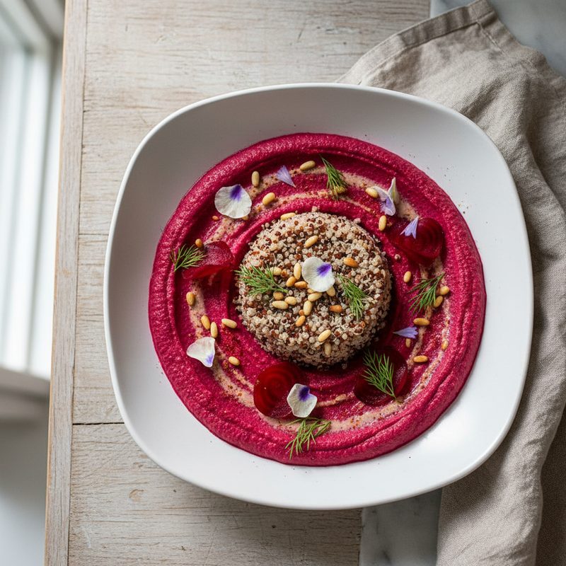Rote-Bete-Hummus-Bowl