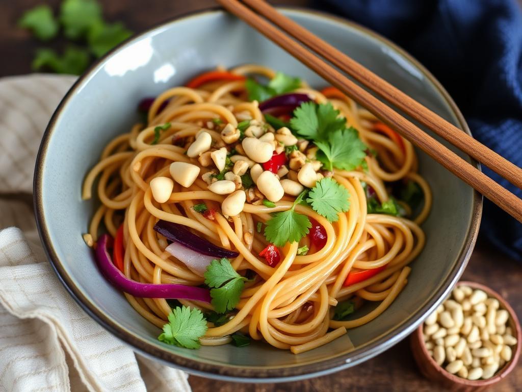 Thai Erdnuss-Nudeln